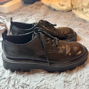 Zara Black Oxford Loafers